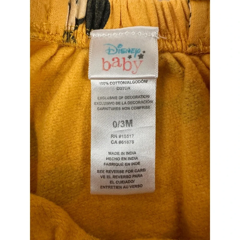 Disney Baby Mickey Mouse Yellow‎ Overalls Romper Infant 0-3 Months